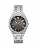 Buy Shop Guess Asset Quartz Black Dial Silver Steel Strap Watch For Men - GW0575G1 USA Online