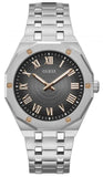 Buy Shop Guess Asset Quartz Black Dial Silver Steel Strap Watch For Men - GW0575G1 USA Online