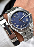 Buy Shop Guess Asset Quartz Blue Dial Silver Steel Strap Watch For Men - GW0575G4 USA Online