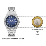 Buy Shop Guess Asset Quartz Blue Dial Silver Steel Strap Watch For Men - GW0575G4 USA Online