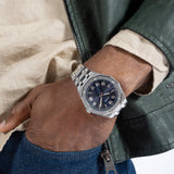 Buy Shop Guess Asset Quartz Blue Dial Silver Steel Strap Watch For Men - GW0575G4 USA Online