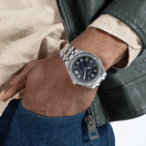 Buy Shop Guess Asset Quartz Blue Dial Silver Steel Strap Watch For Men - GW0575G4 USA Online