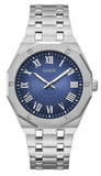 Buy Shop Guess Asset Quartz Blue Dial Silver Steel Strap Watch For Men - GW0575G4 USA Online