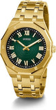Buy Shop Guess Asset Quartz Green Dial Gold Steel Strap Watch For Men - GW0575G2 USA Online
