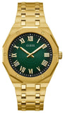 Buy Shop Guess Asset Quartz Green Dial Gold Steel Strap Watch For Men - GW0575G2 USA Online