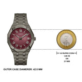 Buy Shop Guess Asset Quartz Red Dial Black Steel Strap Watch For Men - GW0575G5 USA Online