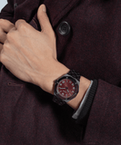 Buy Shop Guess Asset Quartz Red Dial Black Steel Strap Watch For Men - GW0575G5 USA Online