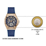 Buy Shop Guess Asteria Multifunction Blue Dial Blue Rubber Strap Watch For Women - GW0620L3 USA Online