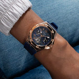 Buy Shop Guess Asteria Multifunction Blue Dial Blue Rubber Strap Watch For Women - GW0620L3 USA Online