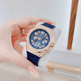 Buy Shop Guess Asteria Multifunction Blue Dial Blue Rubber Strap Watch For Women - GW0620L3 USA Online