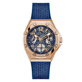 Buy Shop Guess Asteria Multifunction Blue Dial Blue Rubber Strap Watch For Women - GW0620L3 USA Online