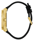 Buy Shop Guess Asteria Multifunction Gold Dial Black Rubber Strap Watch For Women - GW0620L2 USA Online