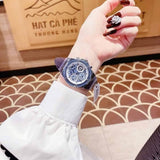 Buy Shop Guess Athena Active Life Clear White Dial Blue Rubber Strap Watch for Women - GW0409L1 USA Online