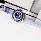 Buy Shop Guess Athena Active Life Clear White Dial Blue Rubber Strap Watch for Women - GW0409L1 USA Online