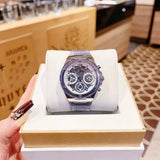 Buy Shop Guess Athena Active Life Clear White Dial Blue Rubber Strap Watch for Women - GW0409L1 USA Online