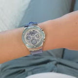 Buy Shop Guess Athena Active Life Clear White Dial Blue Rubber Strap Watch for Women - GW0409L1 USA Online