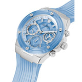 Buy Shop Guess Athena Active Life Clear White Dial Blue Rubber Strap Watch for Women - GW0409L1 USA Online