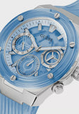 Buy Shop Guess Athena Active Life Clear White Dial Blue Rubber Strap Watch for Women - GW0409L1 USA Online