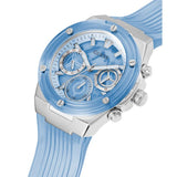 Buy Shop Guess Athena Active Life Clear White Dial Blue Rubber Strap Watch for Women - GW0409L1 USA Online