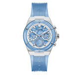 Buy Shop Guess Athena Active Life Clear White Dial Blue Rubber Strap Watch for Women - GW0409L1 USA Online