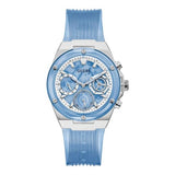 Buy Shop Guess Athena Active Life Clear White Dial Blue Rubber Strap Watch for Women - GW0409L1 USA Online