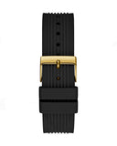 Buy Shop Guess Athena Gold Dial Black Rubber Strap Watch For Women - GW0030L2 USA Online