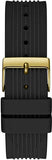 Buy Shop Guess Athena Gold Dial Black Rubber Strap Watch For Women - GW0030L2 USA Online