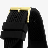 Buy Shop Guess Athena Gold Dial Black Rubber Strap Watch For Women - GW0030L2 USA Online