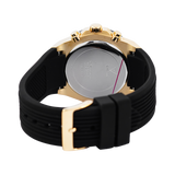 Buy Shop Guess Athena Gold Dial Black Rubber Strap Watch For Women - GW0030L2 USA Online