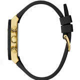 Buy Shop Guess Athena Gold Dial Black Rubber Strap Watch For Women - GW0030L2 USA Online