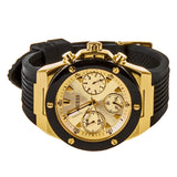 Buy Shop Guess Athena Gold Dial Black Rubber Strap Watch For Women - GW0030L2 USA Online