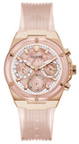Buy Shop Guess Athena Rose Gold Dial Rose Gold Rubber Strap Watch for Women - GW0409L3 USA Online