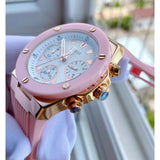 Buy Shop Guess Athena White Dial Pink Rubber Strap Watch For Women - GW0030L4 USA Online
