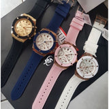 Buy Shop Guess Athena White Dial Pink Rubber Strap Watch For Women - GW0030L4 USA Online