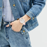 Buy Shop Guess Athena White Dial Pink Rubber Strap Watch For Women - GW0030L4 USA Online