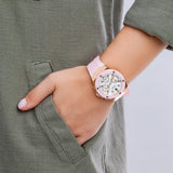 Buy Shop Guess Athena White Dial Pink Rubber Strap Watch For Women - GW0030L4 USA Online