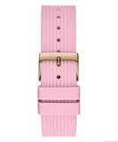 Buy Shop Guess Athena White Dial Pink Rubber Strap Watch For Women - GW0030L4 USA Online