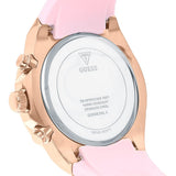 Buy Shop Guess Athena White Dial Pink Rubber Strap Watch For Women - GW0030L4 USA Online