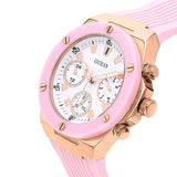 Buy Shop Guess Athena White Dial Pink Rubber Strap Watch For Women - GW0030L4 USA Online