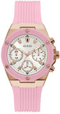 Buy Shop Guess Athena White Dial Pink Rubber Strap Watch For Women - GW0030L4 USA Online