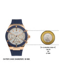 Buy Shop Guess Athena White Dial White Dial Blue Rubber Strap Watch For Women - GW0030L5 USA Online