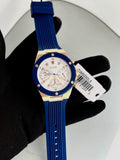 Buy Shop Guess Athena White Dial White Dial Blue Rubber Strap Watch For Women - GW0030L5 USA Online