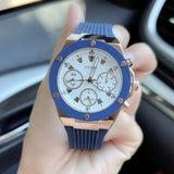 Buy Shop Guess Athena White Dial White Dial Blue Rubber Strap Watch For Women - GW0030L5 USA Online