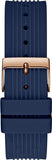 Buy Shop Guess Athena White Dial White Dial Blue Rubber Strap Watch For Women - GW0030L5 USA Online