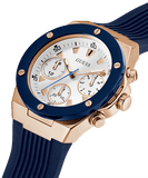 Buy Shop Guess Athena White Dial White Dial Blue Rubber Strap Watch For Women - GW0030L5 USA Online