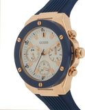 Buy Shop Guess Athena White Dial White Dial Blue Rubber Strap Watch For Women - GW0030L5 USA Online