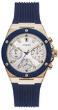 Buy Shop Guess Athena White Dial White Dial Blue Rubber Strap Watch For Women - GW0030L5 USA Online