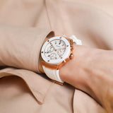 Buy Shop Guess Athena White Dial White Rubber Strap Watch For Women - GW0030L3 USA Online