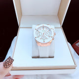 Buy Shop Guess Athena White Dial White Rubber Strap Watch For Women - GW0030L3 USA Online