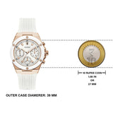 Buy Shop Guess Athena White Dial White Rubber Strap Watch For Women - GW0030L3 USA Online